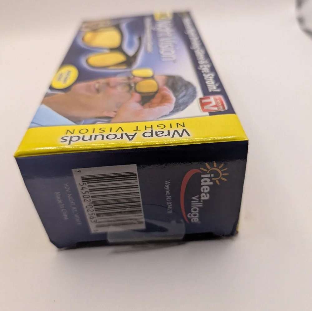 Brand New sealed in Box HD NIGHT VISION. FITS OVER PRESCRIPTION GLASSES.